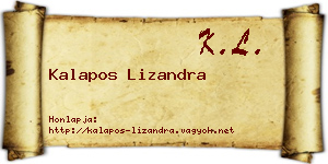 Kalapos Lizandra névjegykártya